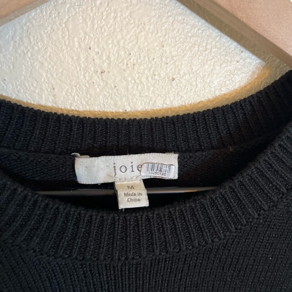 Joie Sweater - Women’s Medium Black - Knit Crewneck Long Sleeved - Picture 8 of 12